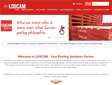 Tablet Screenshot of loscam.com